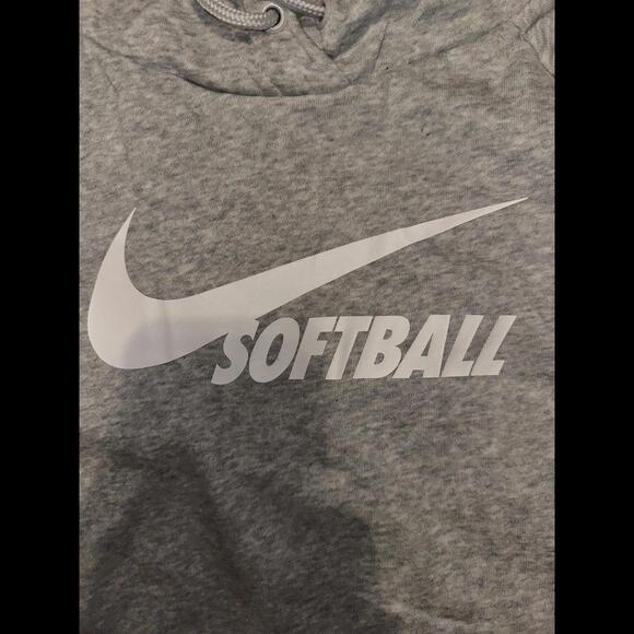 Nike Women's Club Fleece Softball Grey Hoodie - Picture 2 of 10